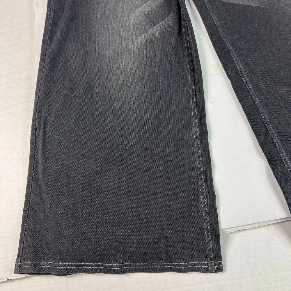 Halara Flex Jeans Women's 27x28* High Rise Wide Leg Black Stretch Denim No Tag - Picture 5 of 16